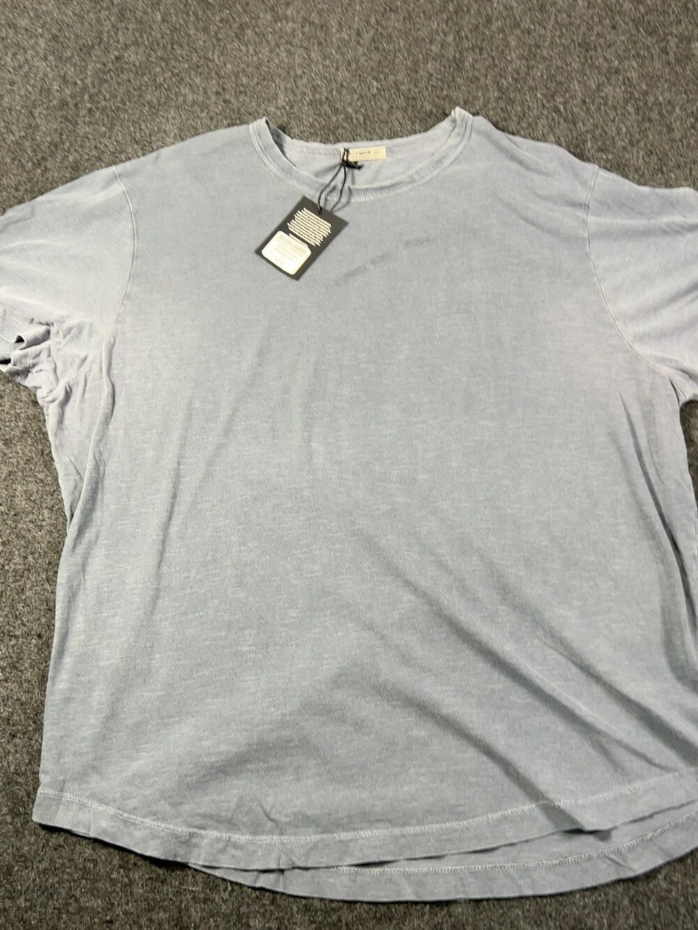 Buck Mason Slub Curve Hem Tee Faded Blue Venice Wash Mens XL NWI Msrp45 [ND20]
